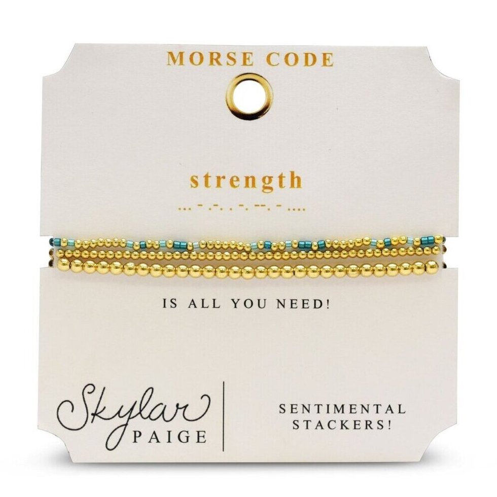 Sentimental Stackers Morse Code Bracelets by Skylar Paige