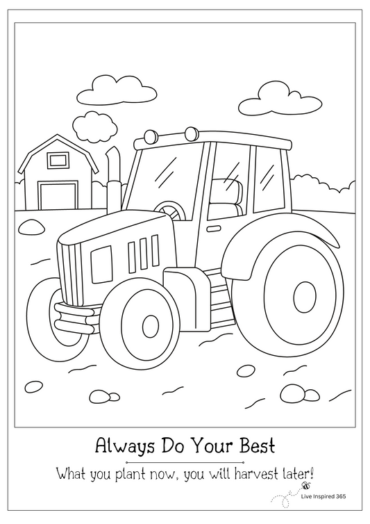 Tractor-Coloring Page