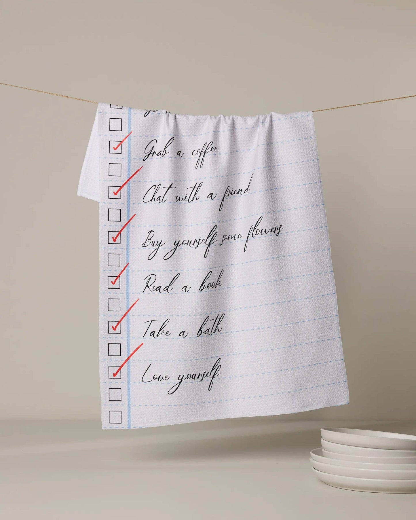 Treat Yourself Geometry Tea Towel
