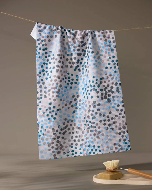 Cool Dots Geometry  Tea Towel