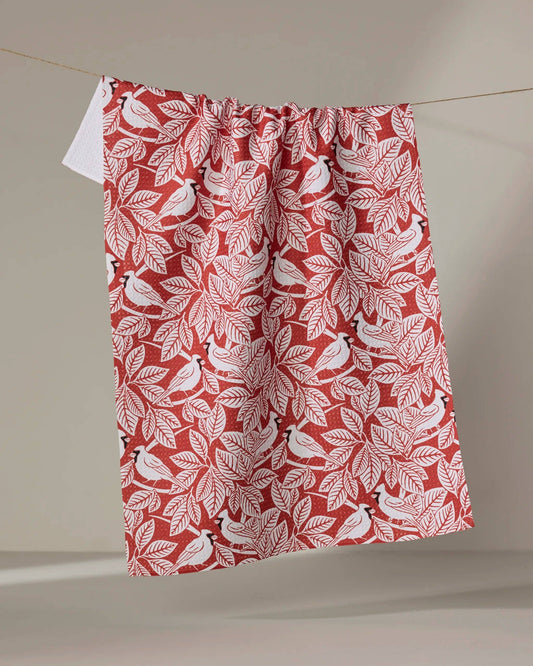 Cardinal Canopy Geometry Tea Towel