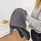 Charcoal Waffle Geometry Hand Towel