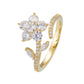 Dainty Flower Fidget Spinner Ring