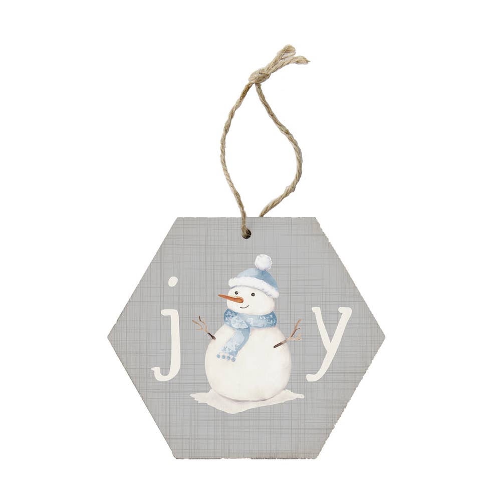 Joy Snowman - Honeycomb Ornaments