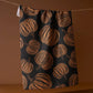 Pumpkin Noir Geometry Tea Towel