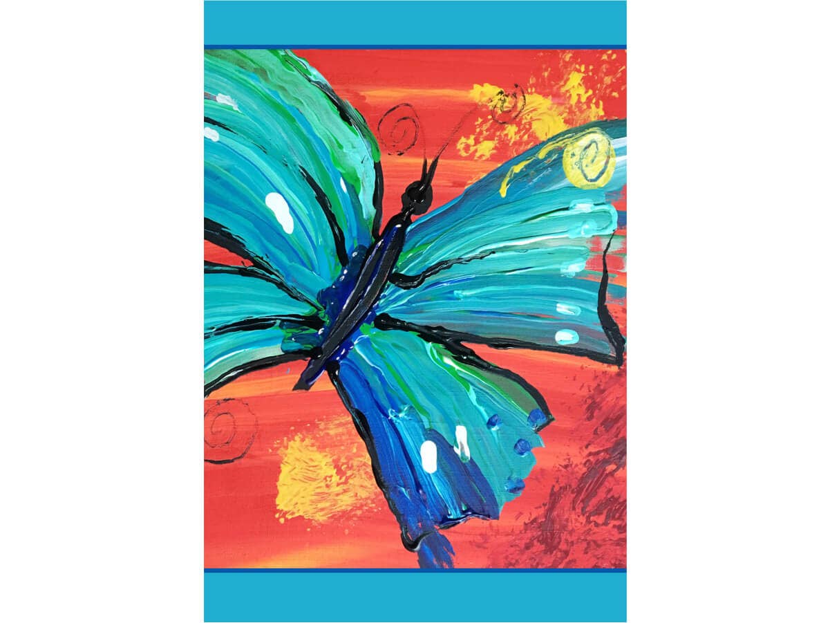Yellow Butterfly MicroPuzzle  Mini Jigsaw Puzzle