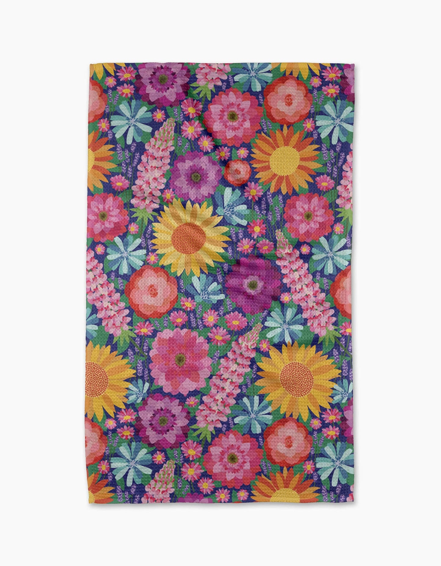 Spring Blooms Geometry Tea Towel