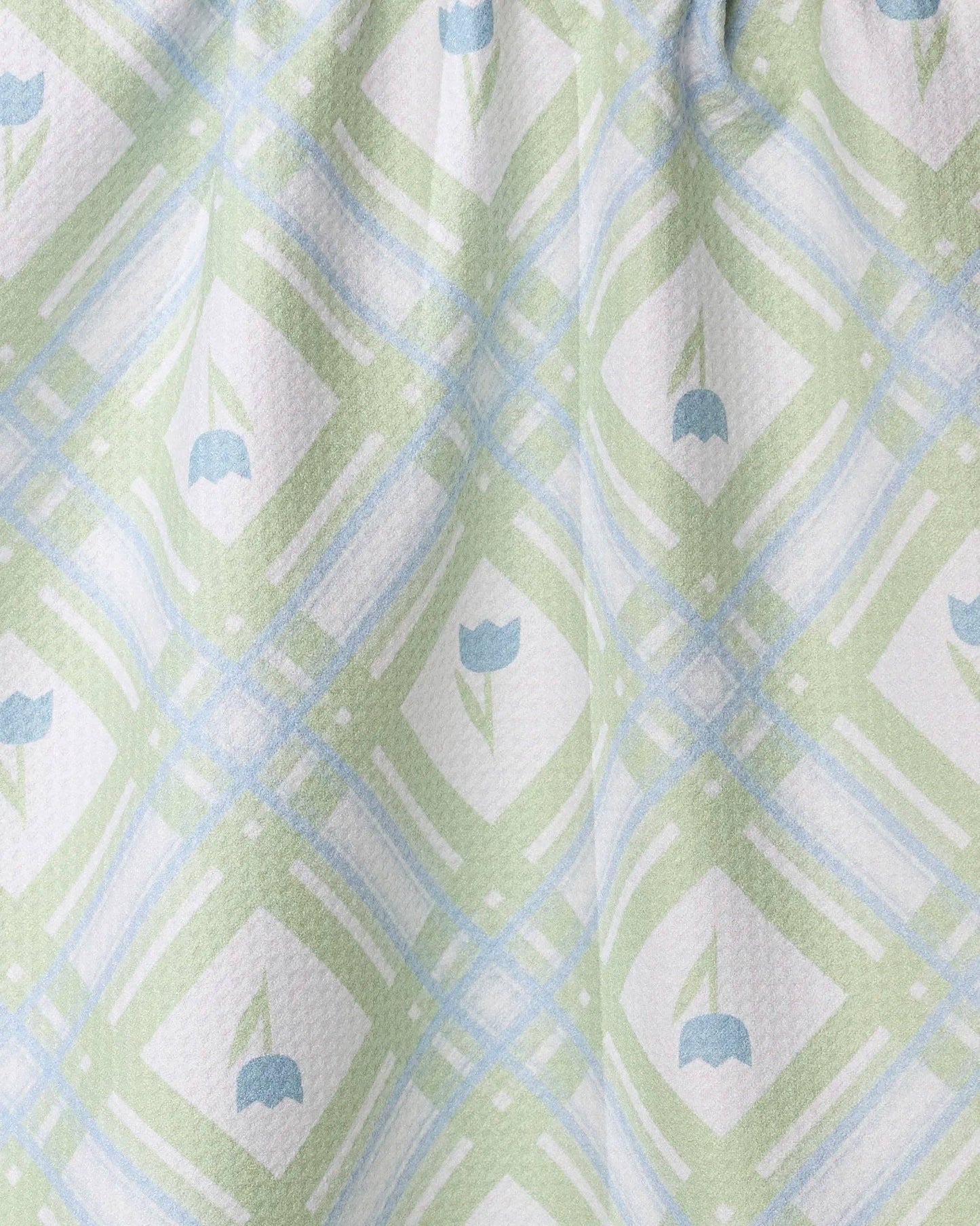 Tulip Lattice Geometry Tea Towel