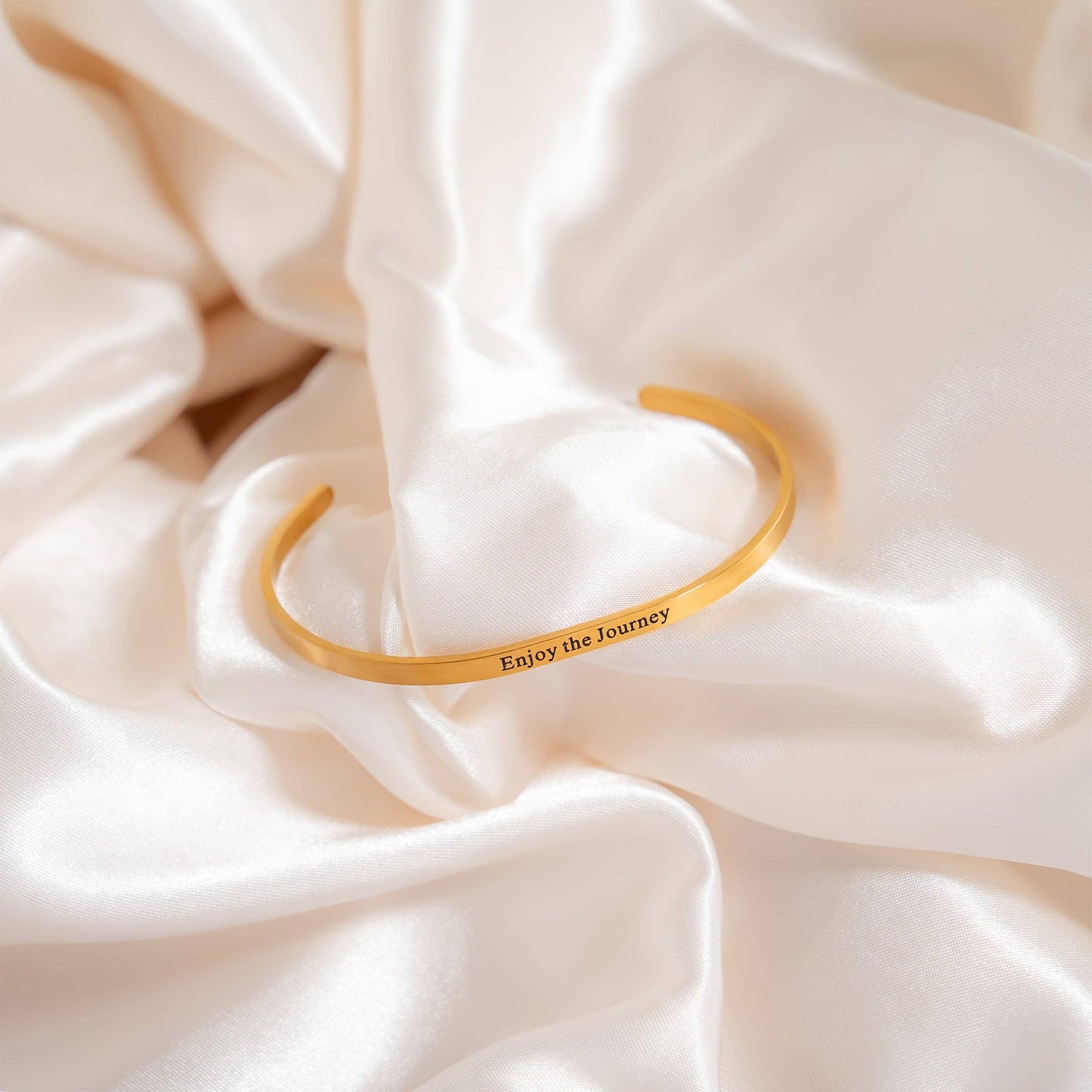 Enjoy the Journey - Engraved Bangle Bracelet