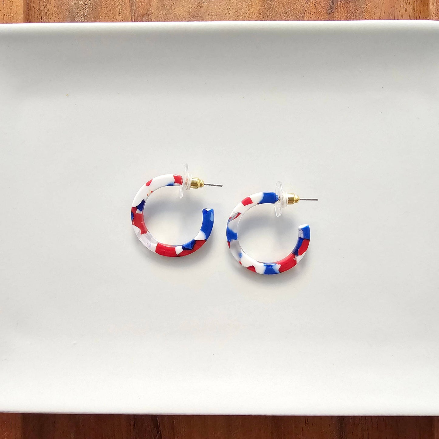 Red, White & Blue Cam Mini Hoops