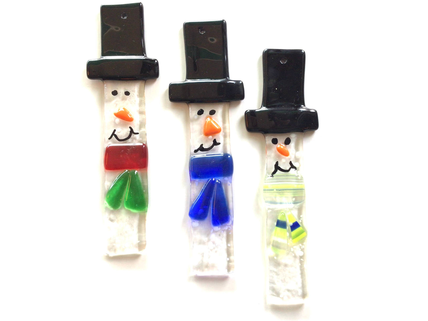 Glass Snowman Ornament