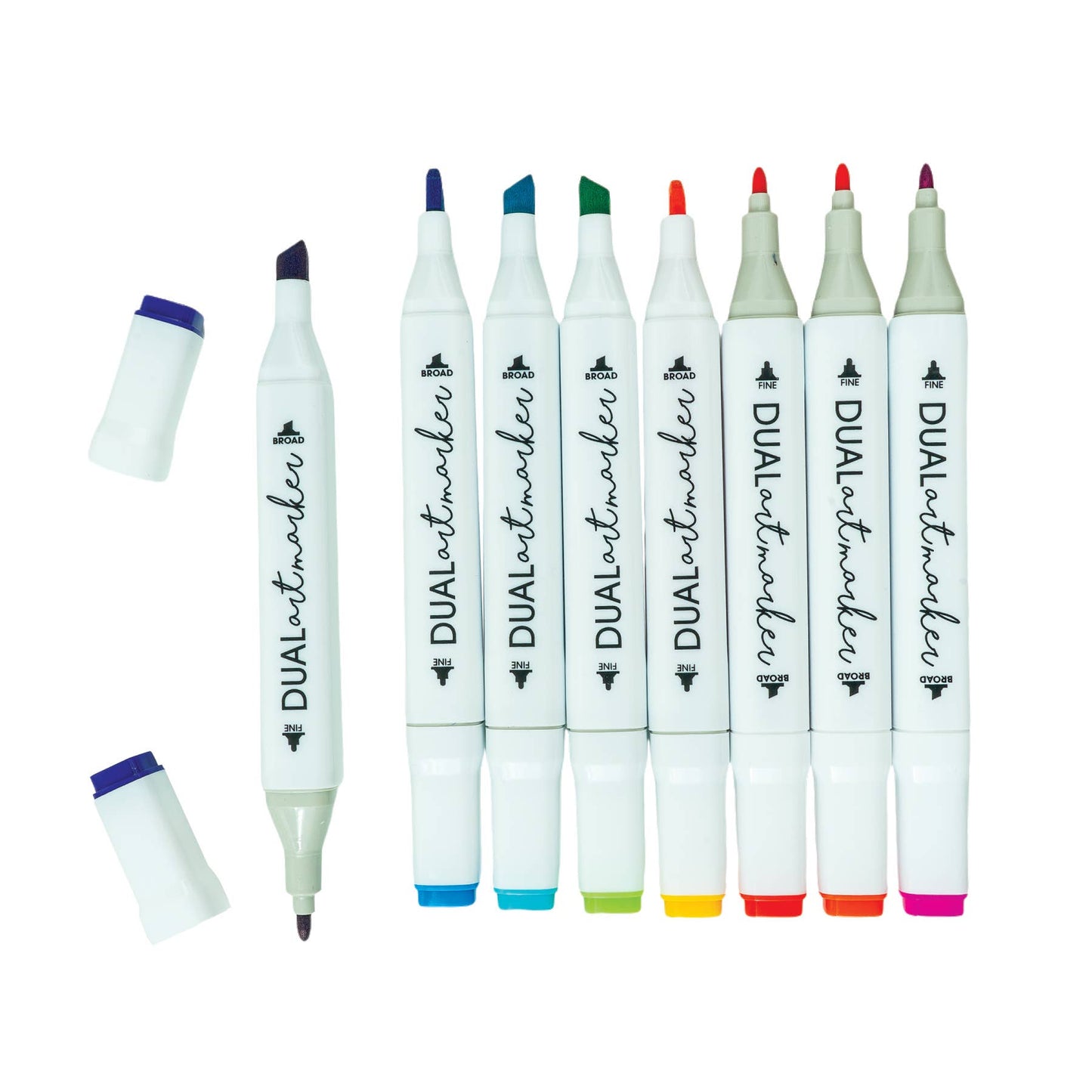 8CT Bright Dual Tip Markers