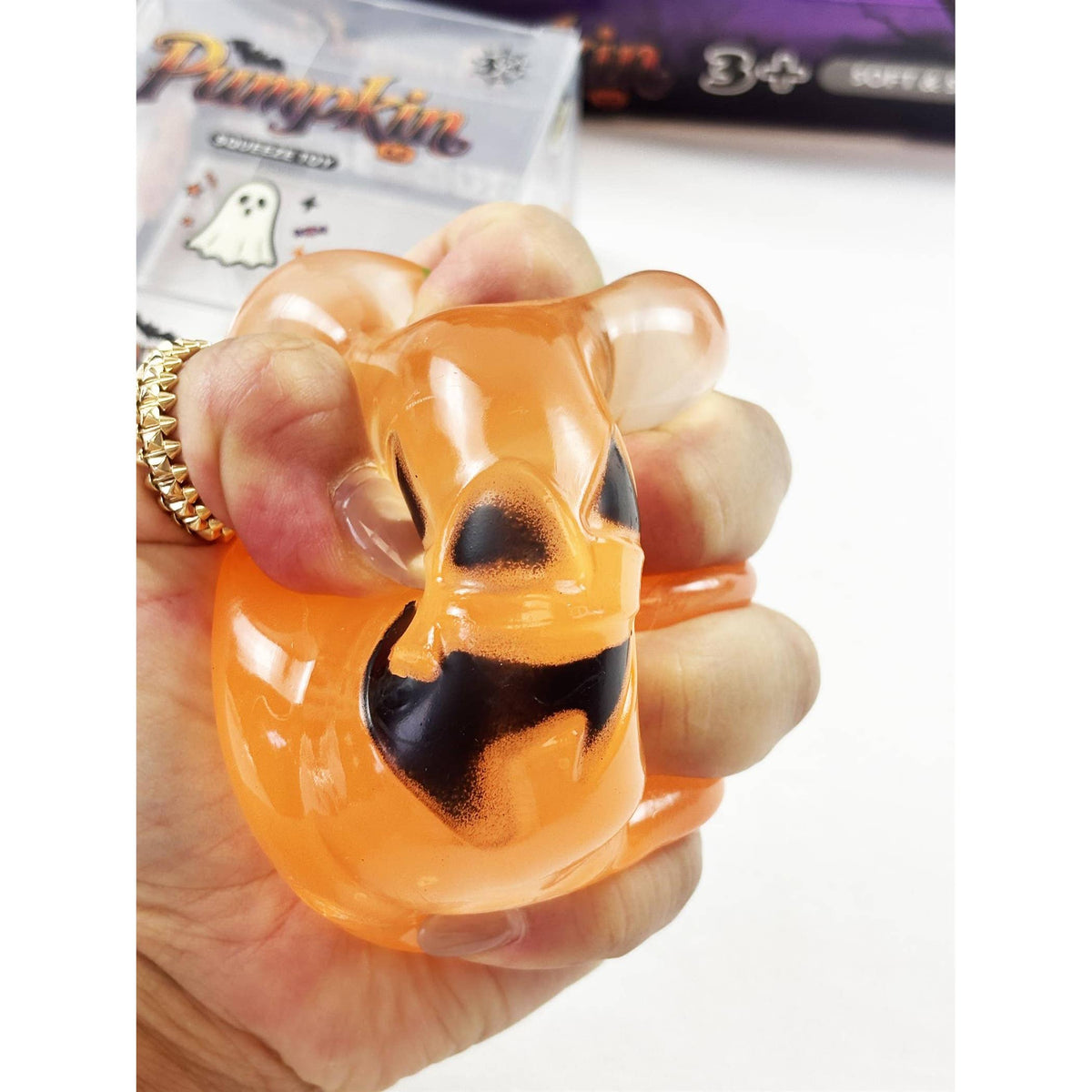 Vaseline Jack-o-Lantern Pumpkin Squishy