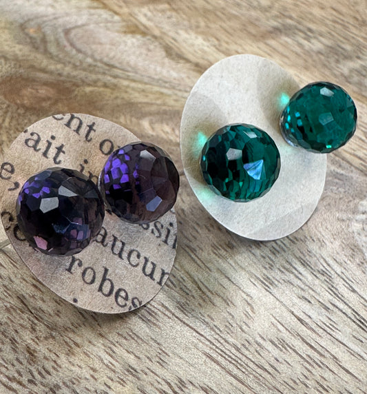 KEMoni Designs Multi-Faceted Crystal Earrings