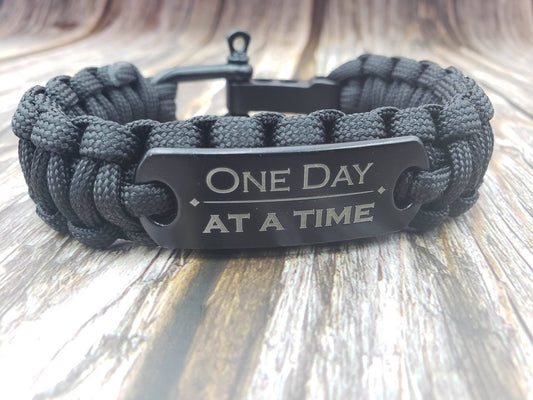 One Day at a Time Paracord Bracelet