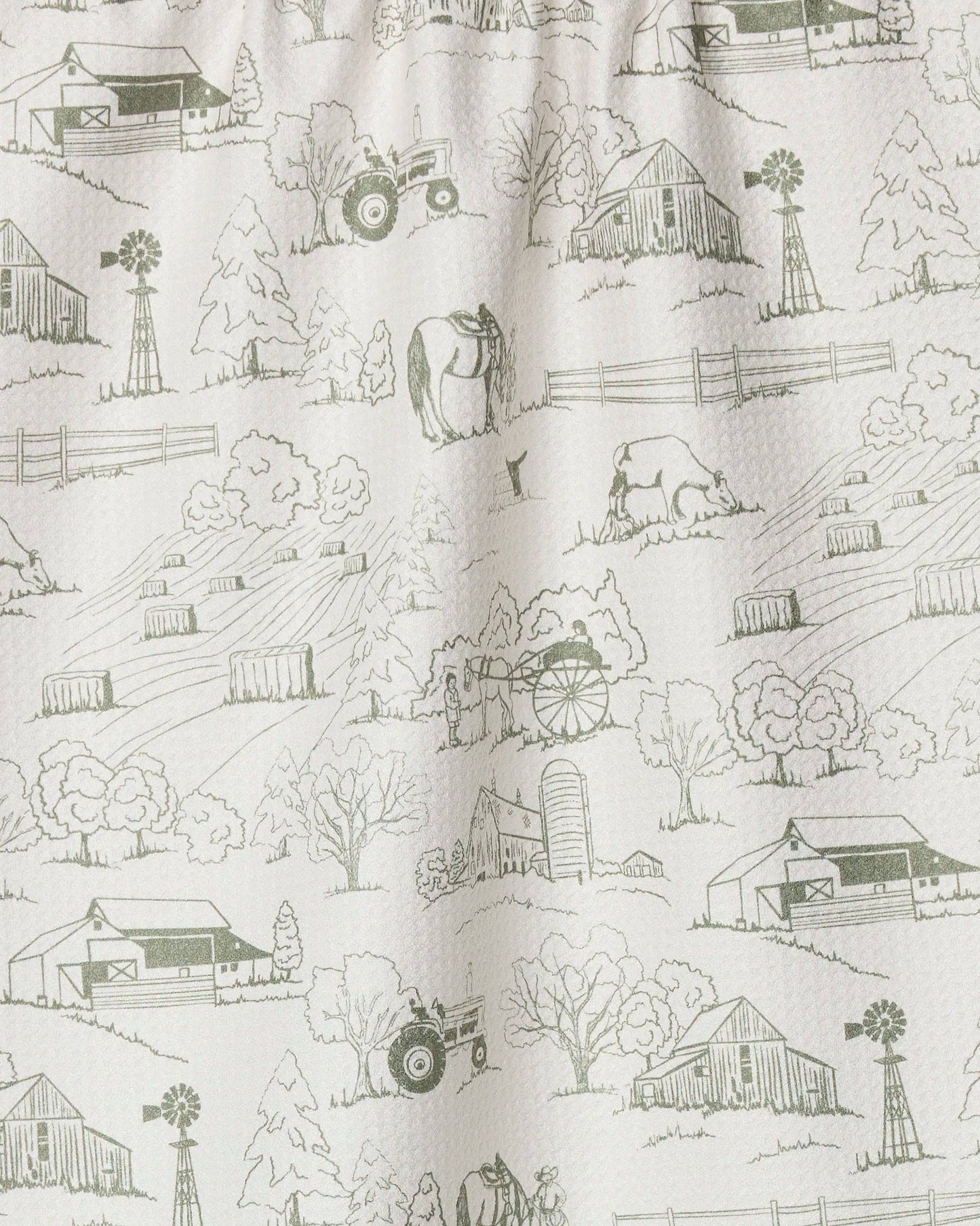 Farmyard Geometry Tea Towel