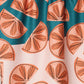 Citrus Slices Geometry Tea Towel