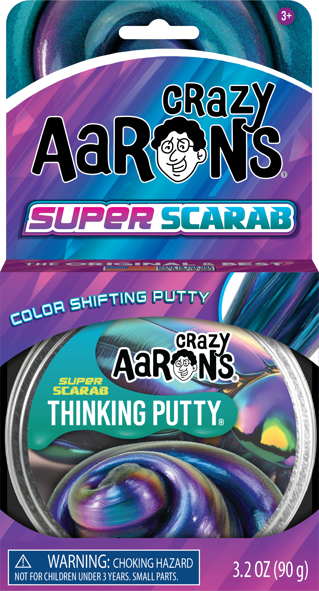 Crazy Aarons Super Scarab - Full Size 4" Thinking Putty Tin