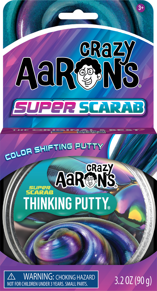 Crazy Aarons Super Scarab - Full Size 4" Thinking Putty Tin