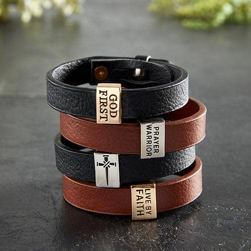 Leather Bracelet - Live By Faith