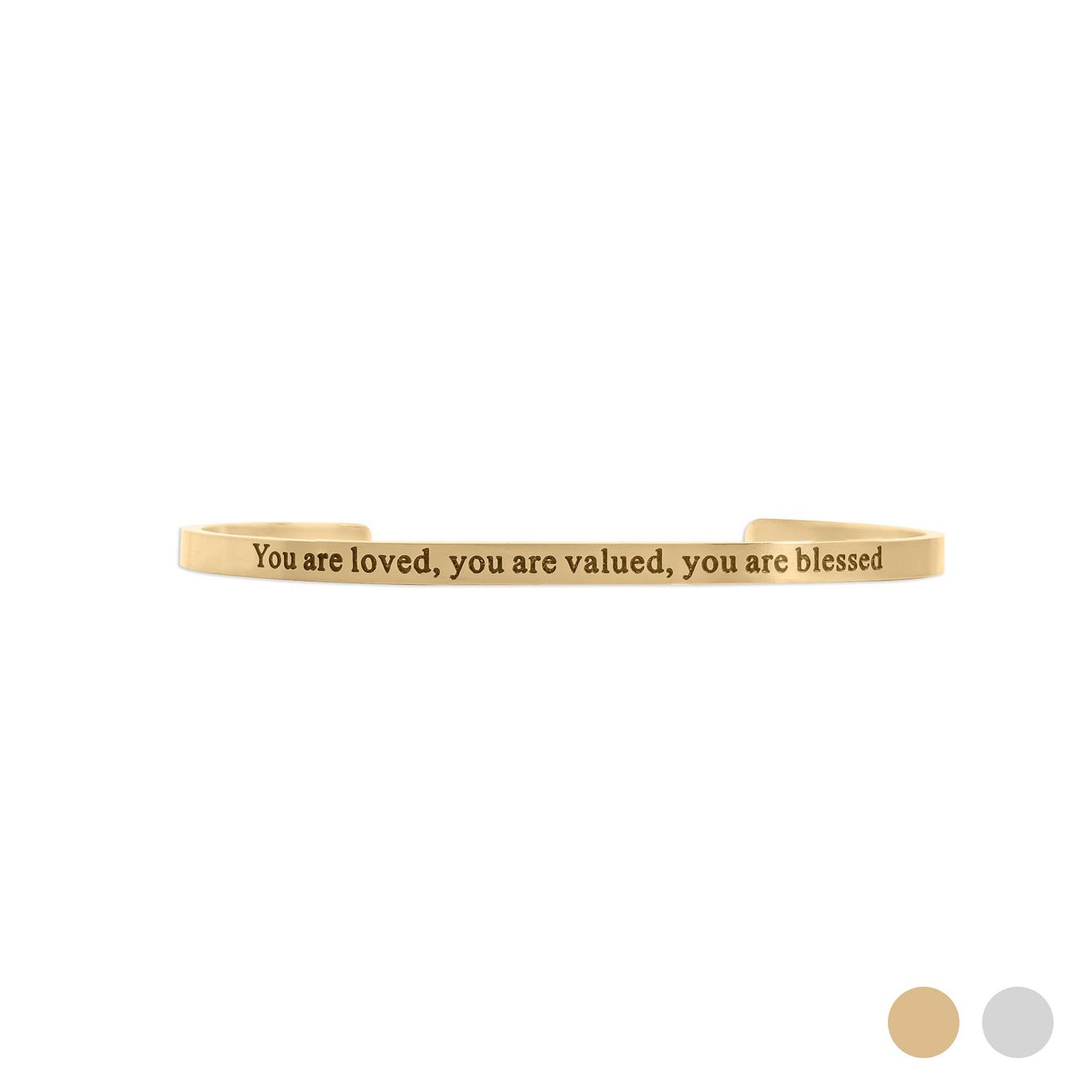 You are Loved - Engraved Bangle Bracelet