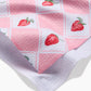 Vera Strawberries Geometry Tea Towel