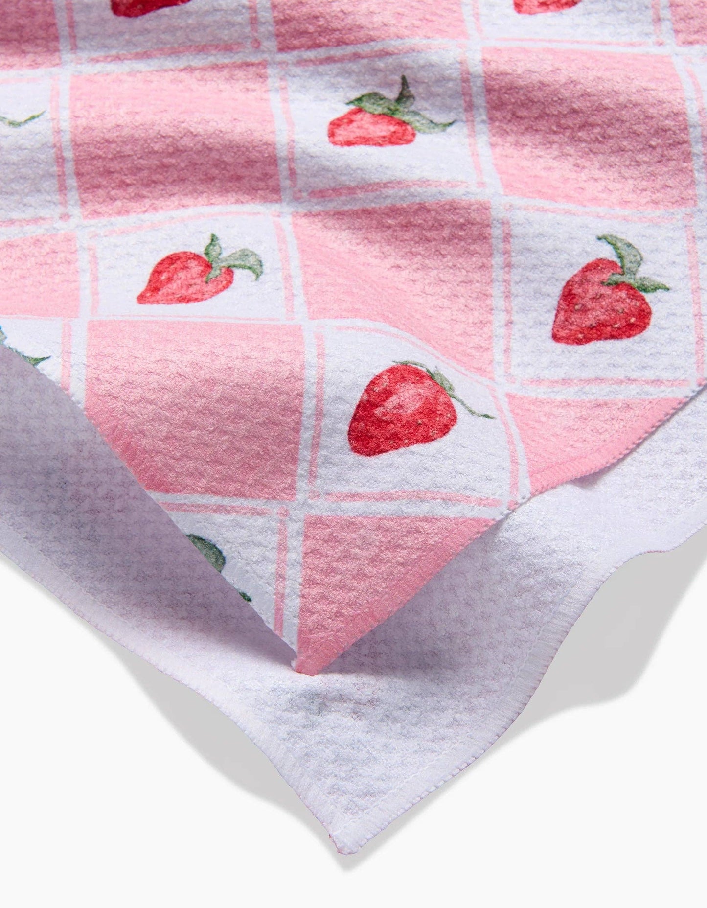 Vera Strawberries Geometry Tea Towel