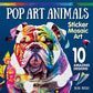 Pop Art Animals Sticker Mosaic Art Book - 10 Amazing Designs