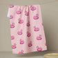 Flamingo Floatie Geometry Tea Towel