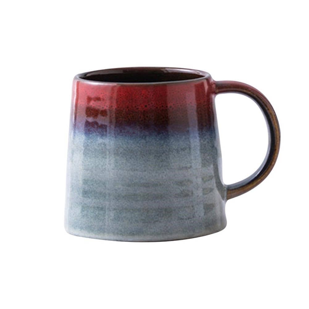 Red Reactive-Glazed Mug
