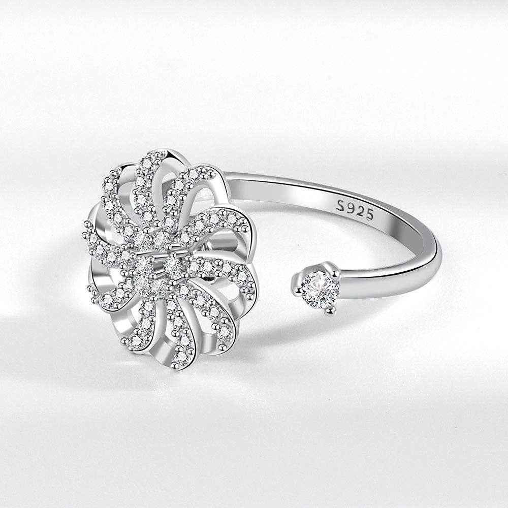 Flower Anxiety Fidget Spinner Ring
