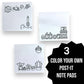 Color Your Own Post-its - Bundle of 3