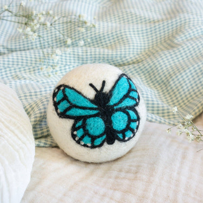 Rainbow Monarch Butterfly Eco Wool Dryer Ball