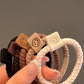 Chestnut 5pcs Smile Face Decor Braided Hair Ties