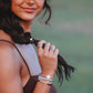 "Inspire" Grey & Black  Hair Tie Bracelets