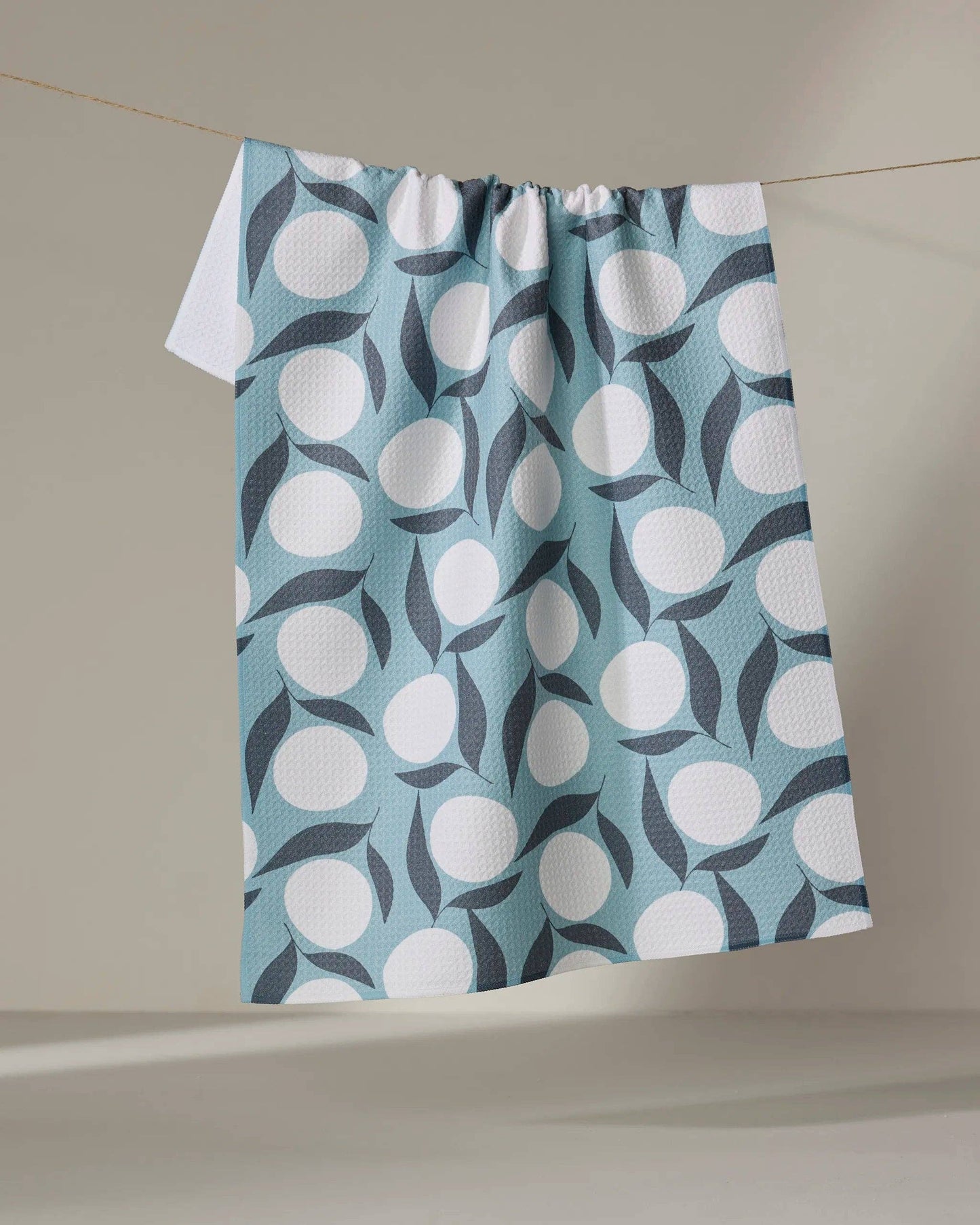 Bouncing Blooms Geometry Tea Towel