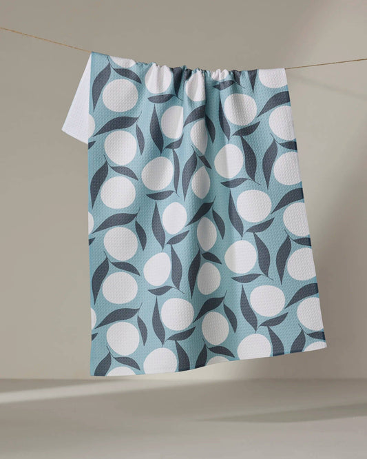 Bouncing Blooms Geometry Tea Towel