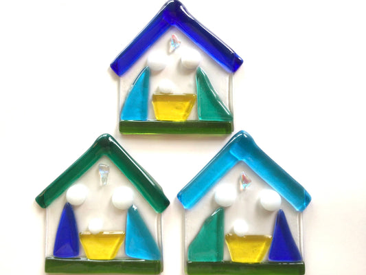 Glass Nativity Ornament