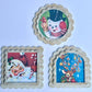 Vintage Style Retro Christmas Magnets