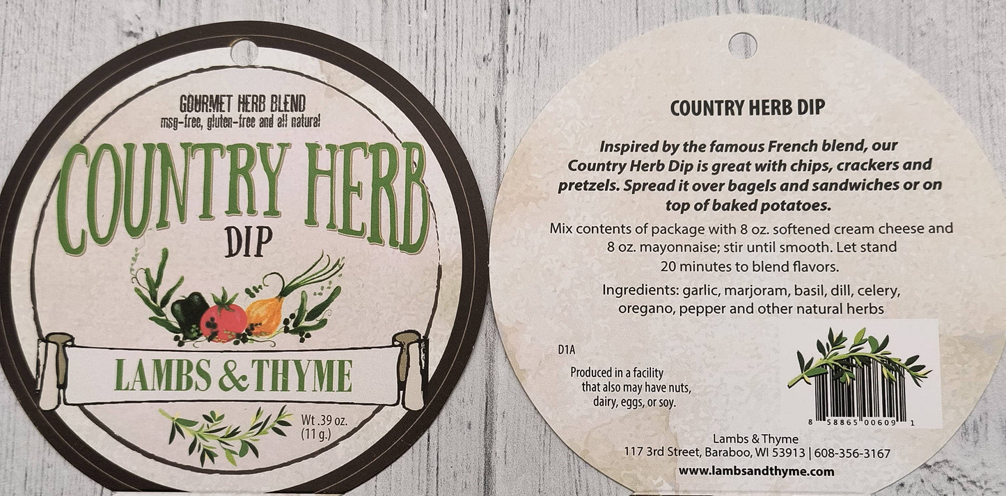 Country Herb Dip Mix
