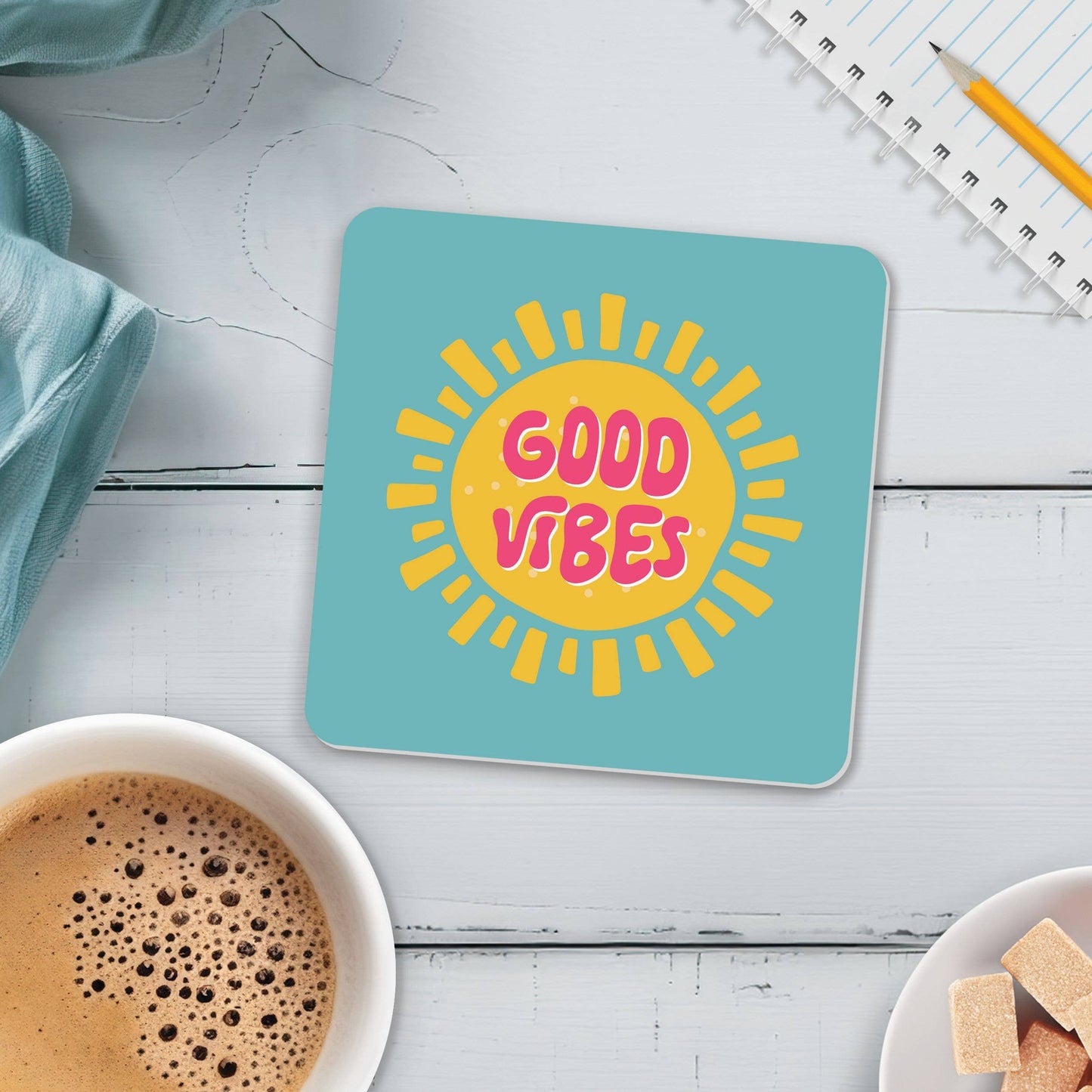 Good Vibes PVC Coaster