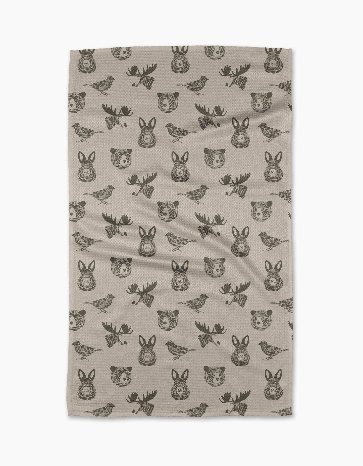Forest Animals Geometry Tea Towel