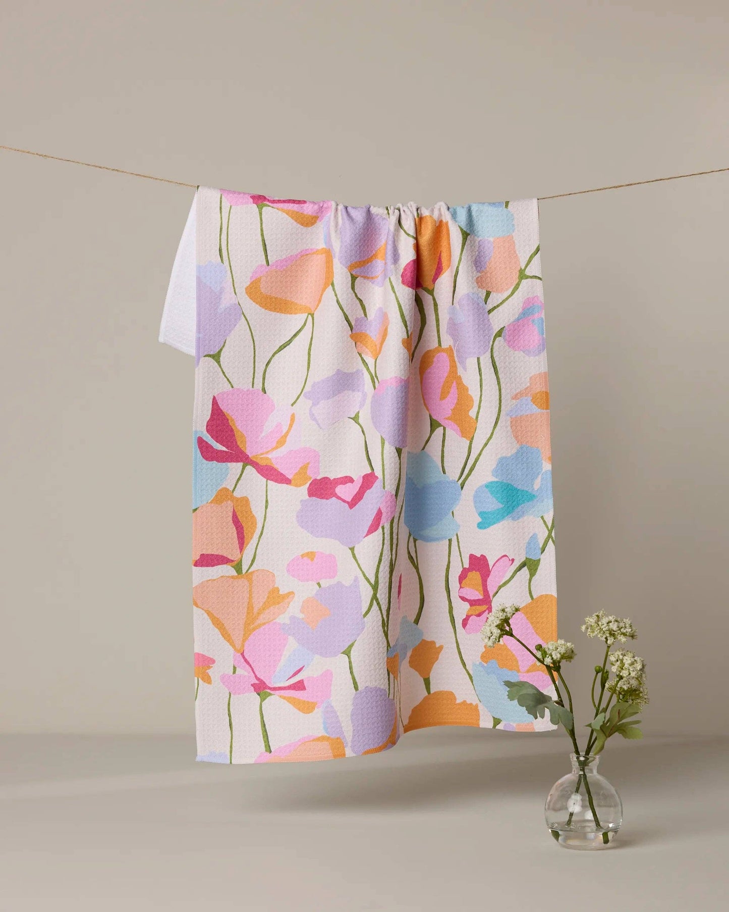 Sunlit Garden Geometry Tea Towel