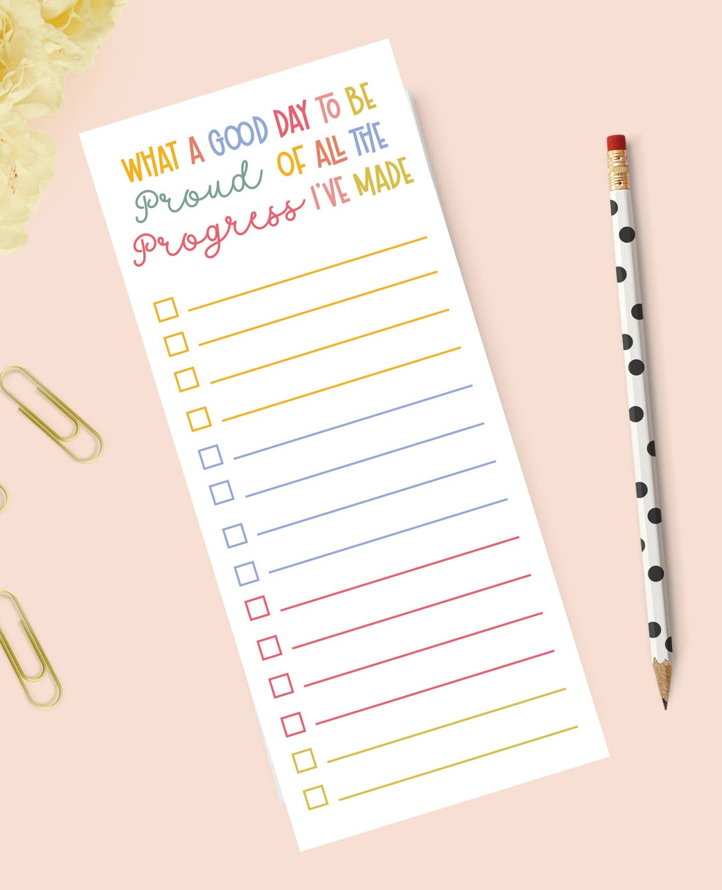 Proud of Your Progress Motivational Notepad