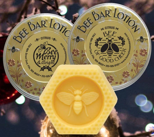 "Bee Merry & Bright" Holiday Bee Bar Lotion Bar