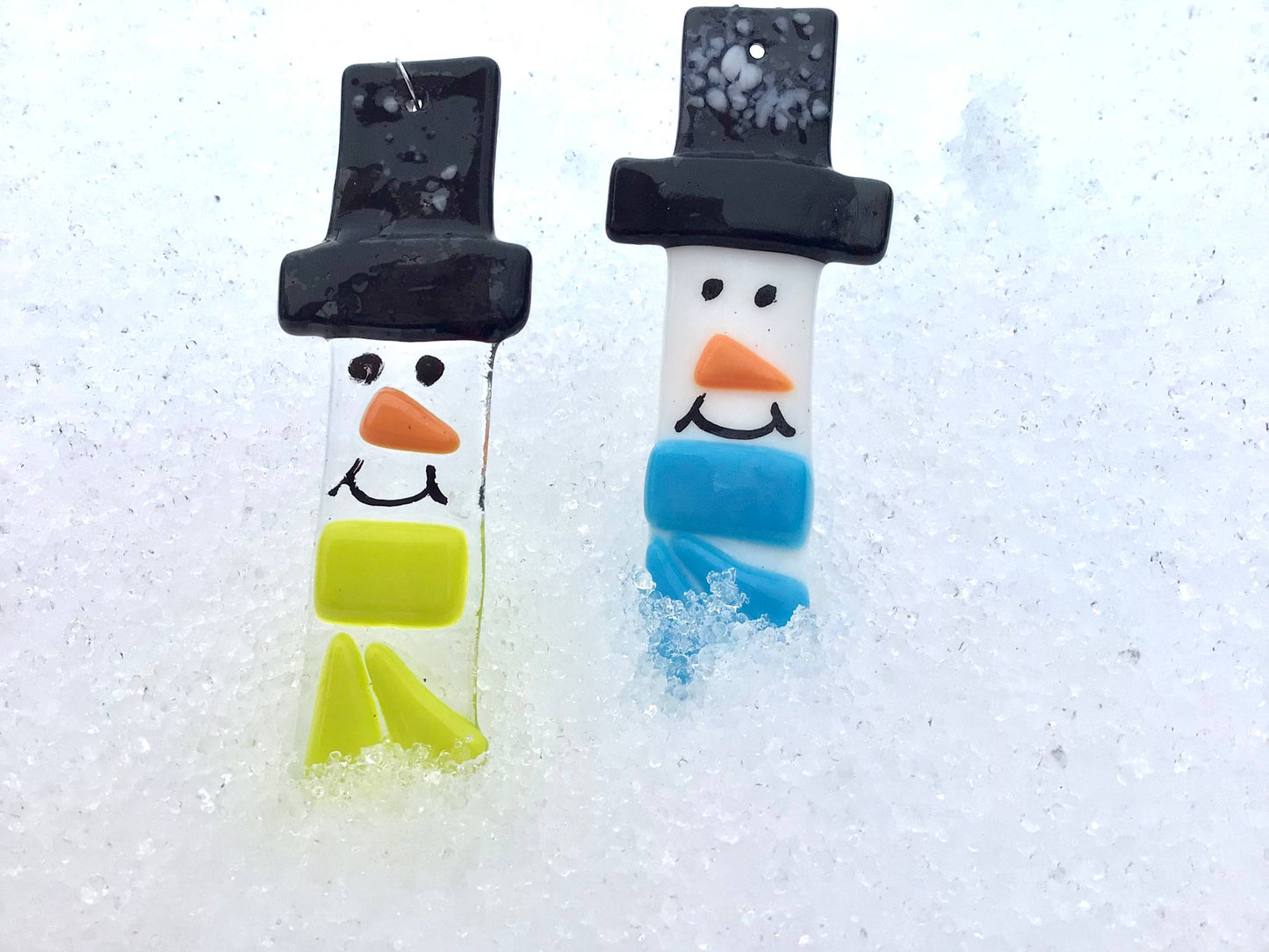 Glass Snowman Ornament
