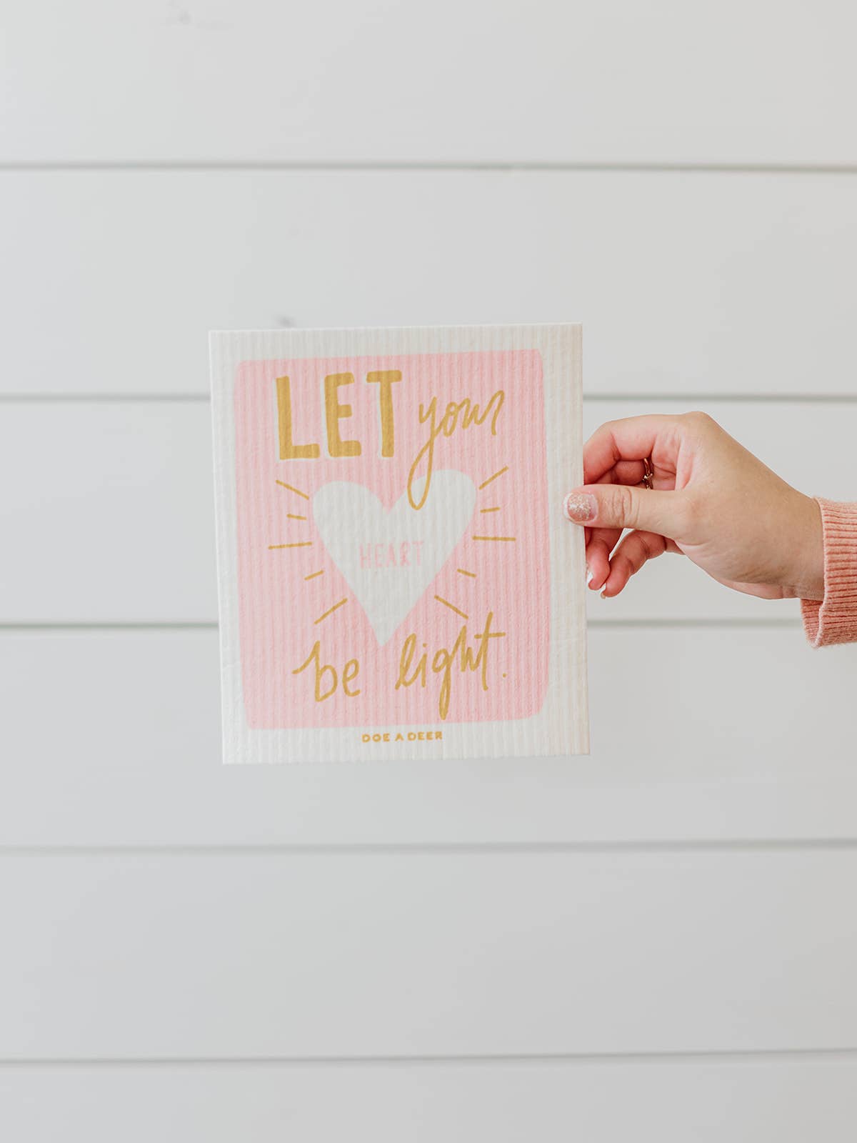Let Your Heart Be Light |Swedish Dishcloth