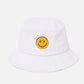 Chenille Patch Smiley Face Bucket Hat