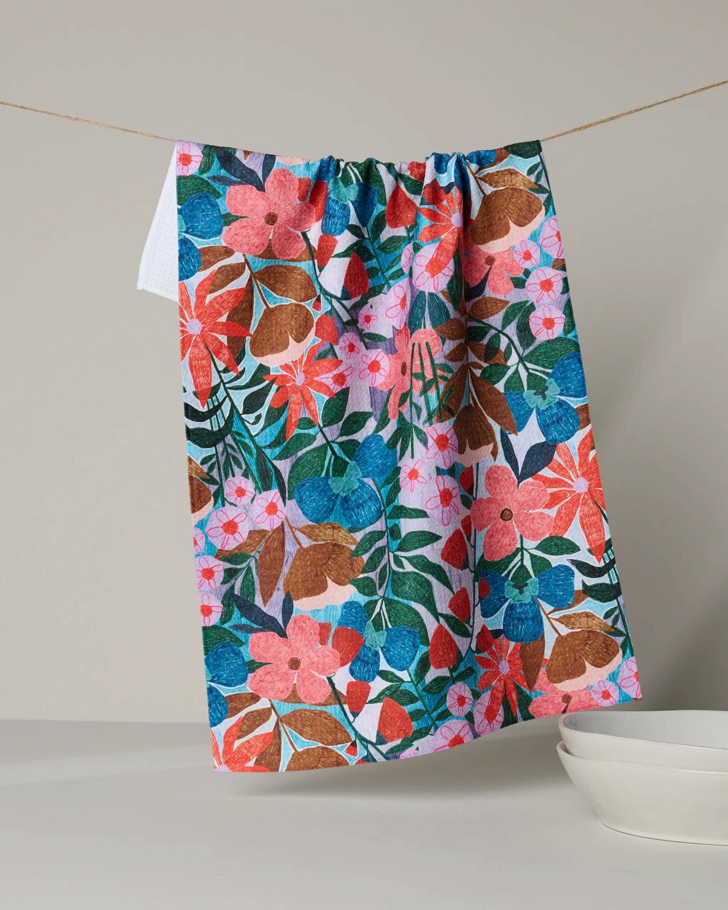 Bloom Entangled Geometry Tea Towel