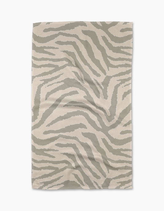 Zira Gray Geometry Tea Towel